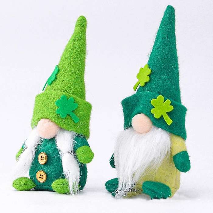 St. 's Day Green Hat Doll Doll Irish Festival Faceless Elderly Green Leaf Festival Decoration Women