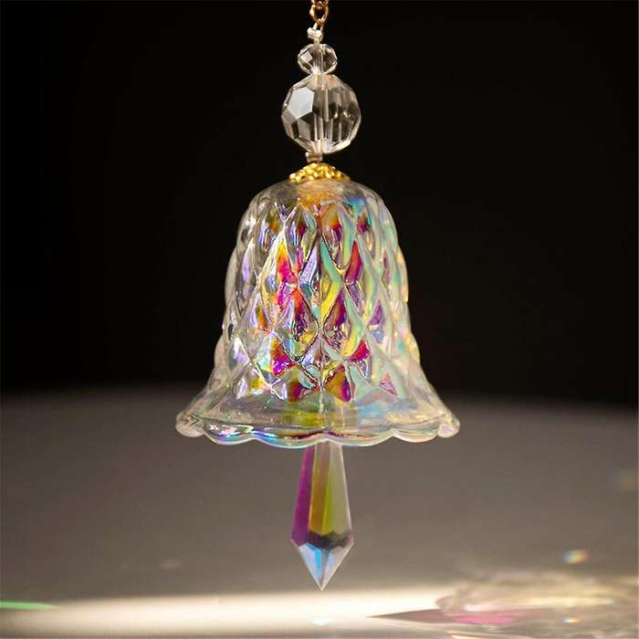 Stained Glass Window Hanging Crystal Bell Chimes Crystal Decor Room Decor Aesthetic Cute Room Decor