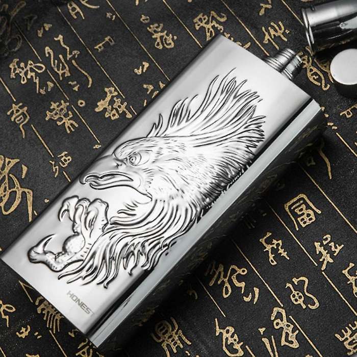 Stainless Steel 304 Hip Flask 17Oz Whiskey Pot Alcohol Container Whiskey Flask Outdoor Wine Liquor B