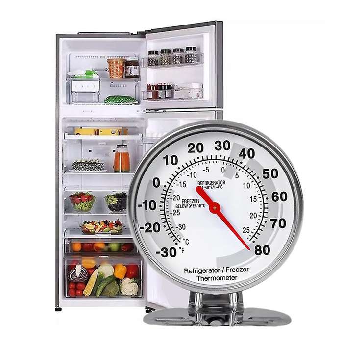 Stainless Refrigerator Thermometer Freezer Temperature Gauge Mini Thermometer Grill for Home Kitche