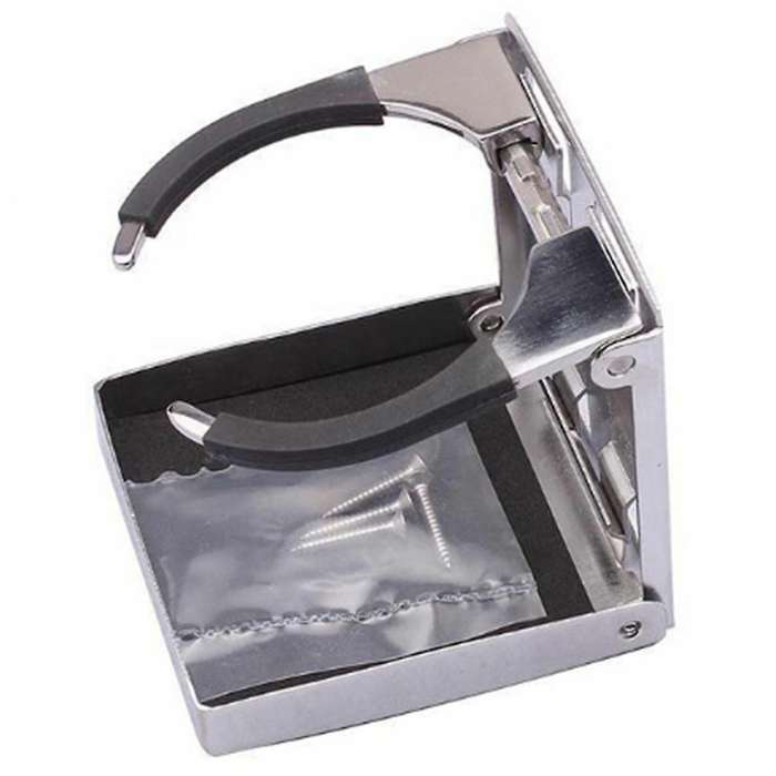 Stainless Steel Adjustable Folding Drink Holders Marine/Boat/Caravan/Car