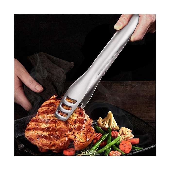 Stainless Steel Barbecue Clip Barbecue Clip Extended Handle Steak Clip Gravity Automatic Opening and