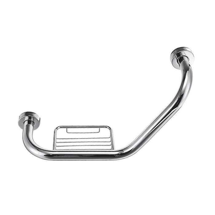 Stainless Steel Bathroom Grab Bar with Soap Holder Bathtub Safety Handle Bath Shower Tub Anti Slip H