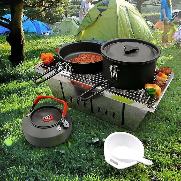 Stainless Steel Barbecue Outdoor Folding Portable Firewood Stove Charcoal Picnic Barbecue Rack