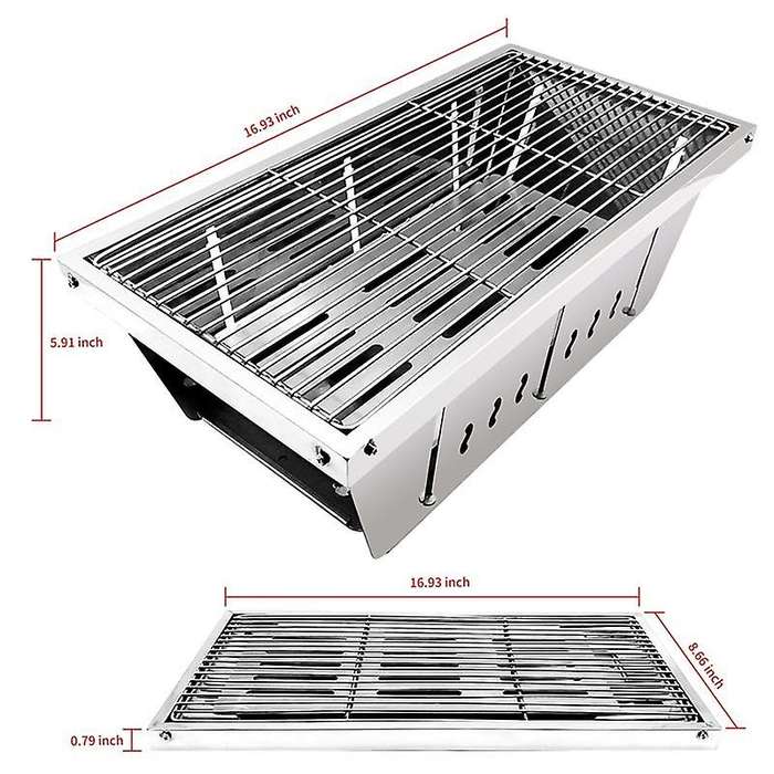 Stainless Steel Barbecue Outdoor Folding Portable Firewood Stove Charcoal Picnic Barbecue Rack