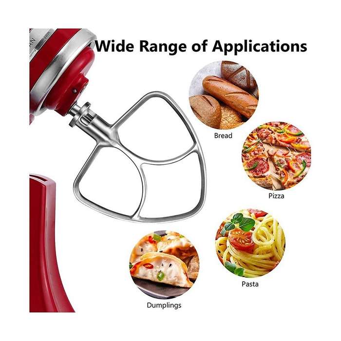 Stainless Steel Bowl Mixer Aid Paddle for 4.5-5quart Tilt Head Stand Mixer for Mixer Flour Cake