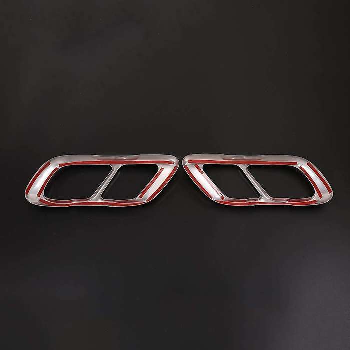 Stainless Steel Car Exhaust Muffler Pipe Cover Trim Tail Pipe Cover for  X5 G05 X7 G07 2019 2020 ( G