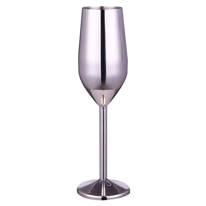 Stainless Steel Champagne Cup Wedding Toasting Champagne Wine Glass Cocktail Glass Restaurant Goblet