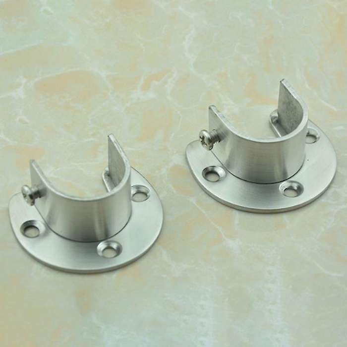Stainless Steel Closet Closet Bracket, U-Shaped Open Socket Bracket, Shower Curtain Rod End Support