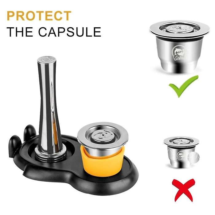 Stainless Steel Coffee Capsule Hammer Base Set Refillable Coffee Pod Coffee Machine Accessories for