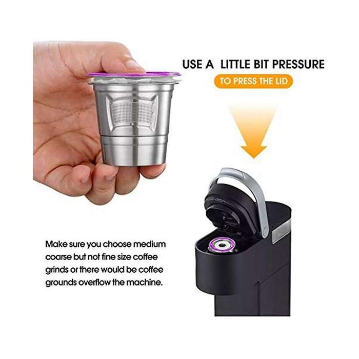 Stainless Steel Coffee Cup Reusable K Cup for 2.0/1.0 Mini Plus Coffee Filter Accessory Coffee Cup R