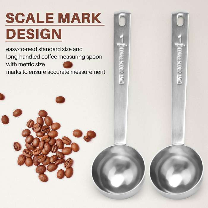 Stainless Steel Coffee Spoon Long Handle Coffee Measuring Spoon Metal 1 Tablespoon Coffee Spoon Cof