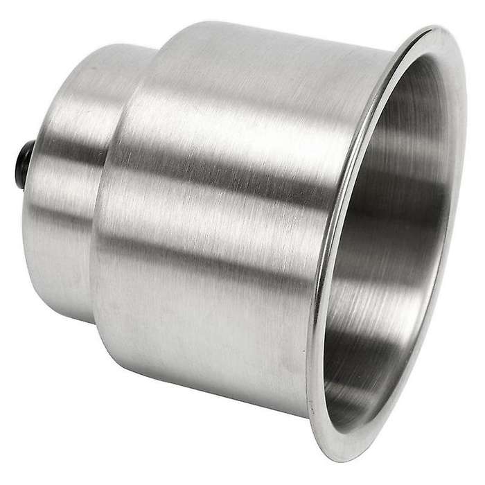 Stainless Steel Cup Drink Holder Brushed with Drain Marine Boat Rv