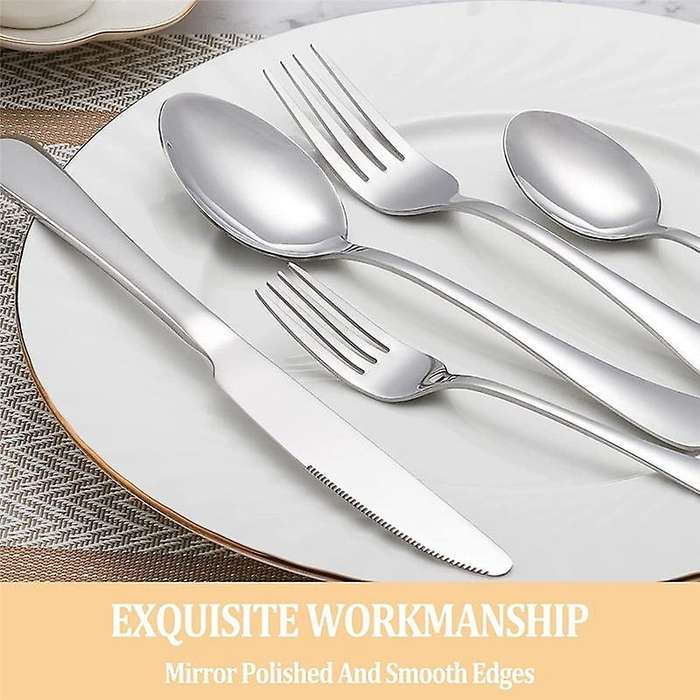 Stainless Steel Flatware Cutlery Set, Stain Kitchen Utensil Tableware Set,Spoons Forks Knives for Ho