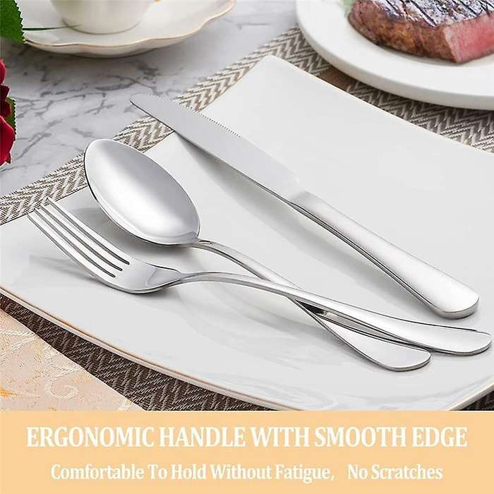 Stainless Steel Flatware Cutlery Set, Stain Kitchen Utensil Tableware Set,Spoons Forks Knives for Ho