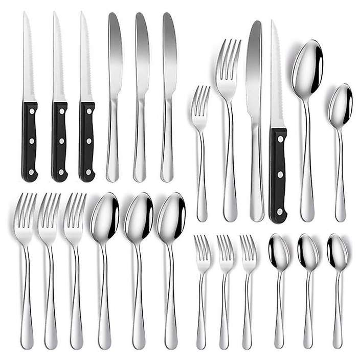 Stainless Steel Flatware Cutlery Set, Stain Kitchen Utensil Tableware Set,Spoons Forks Knives for Ho