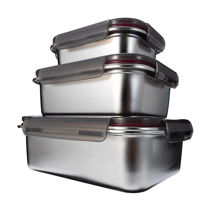 Stainless Steel Food Storage Containers, Food Grade Metal Food Boxes Lunch Bento Box Meal Prep Cont