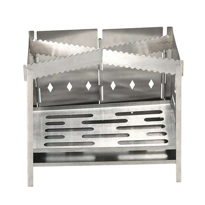 Stainless Steel Foldable Stove Portable Outdoor Camping Stove Picnic Bbq Grill Backpacking Stove