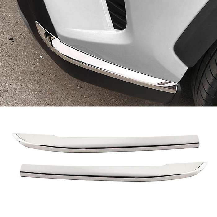 Stainless Steel Front Side Bumper Trim for 2019-2020 Bumper Lip Corner Spilitter Strip Protector Cov