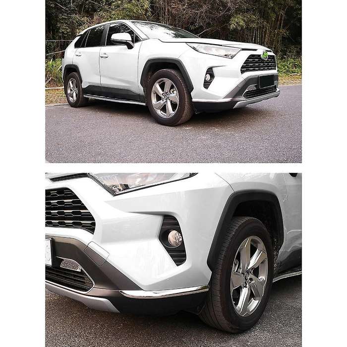 Stainless Steel Front Side Bumper Trim for 2019-2020 Bumper Lip Corner Spilitter Strip Protector Cov