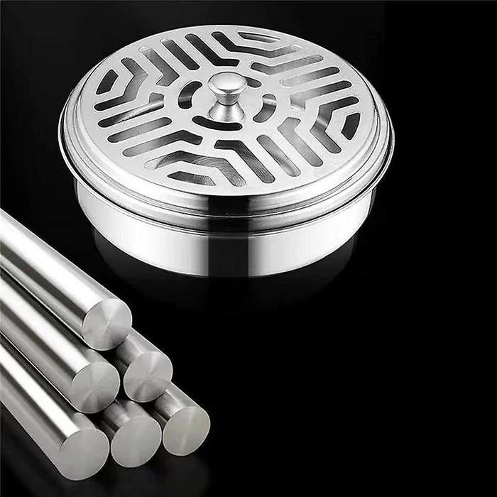 Stainless Steel Holder for Mosquito Coils, Fireproof Spiral Container