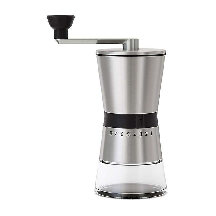 Stainless Steel Manual Coffee Grinder - Conical Ceramic Burr-Portable Hand Crank Mill Espresso Grin