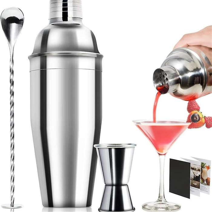 Stainless Steel Mixer, Barware, Cocktail Glasses, European Bar Supplies Three-Piece Set