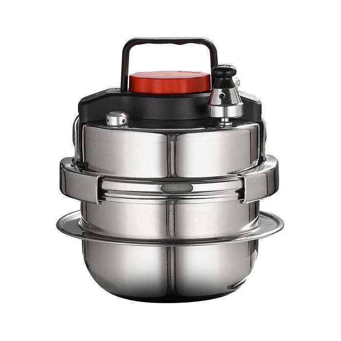 Stainless Steel Outdoor Camping Portable Pressure Cooker Household Mini Pressure Cooker 5-minute Qu