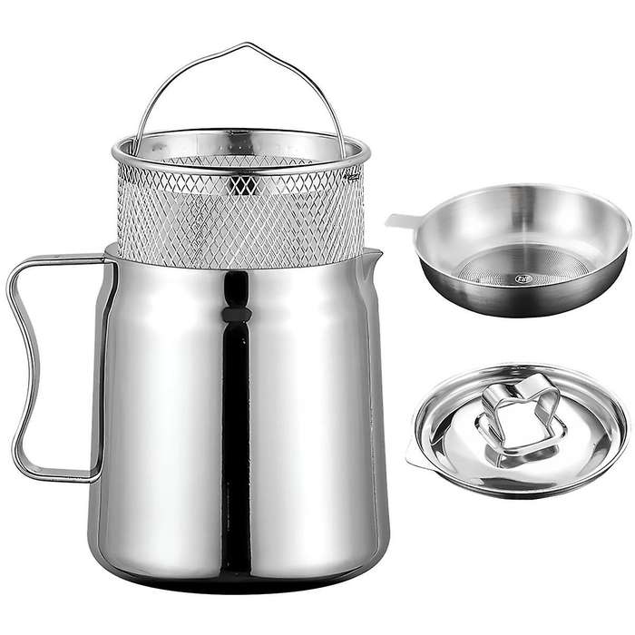 Stainless Steel Oil Filter Pot, 304 Stainless Steel Large Capacity Versatile Oil Filter , Oil Filter