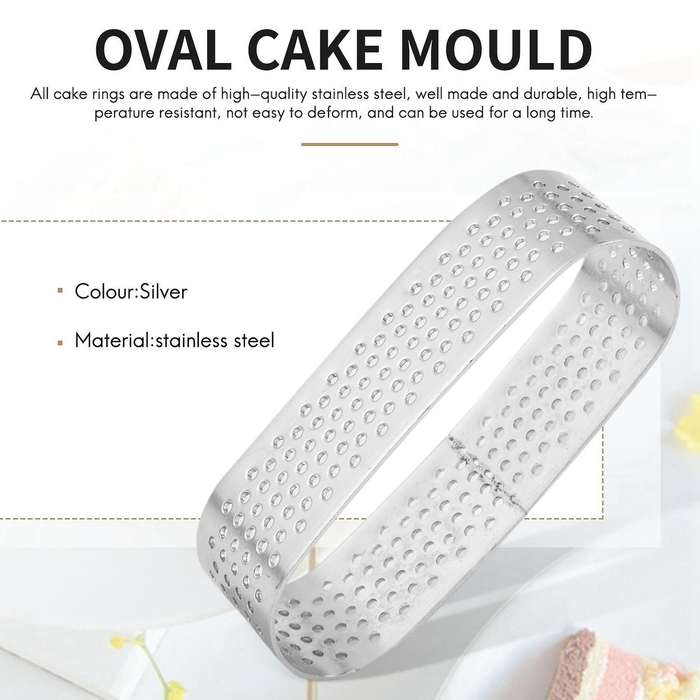 Stainless Steel Perforated Tart Rings,heat-resistant Porous Cake Mousse Molds,non-stick Bottom Towe