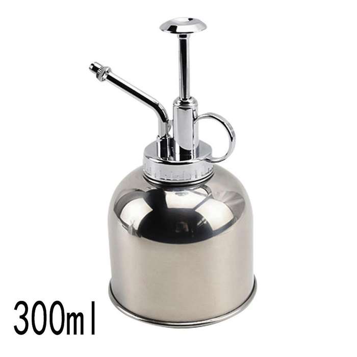 Stainless Steel Plant Sprayer Small Watering Can with Top Pump Suitable for Indoor House Air Plants