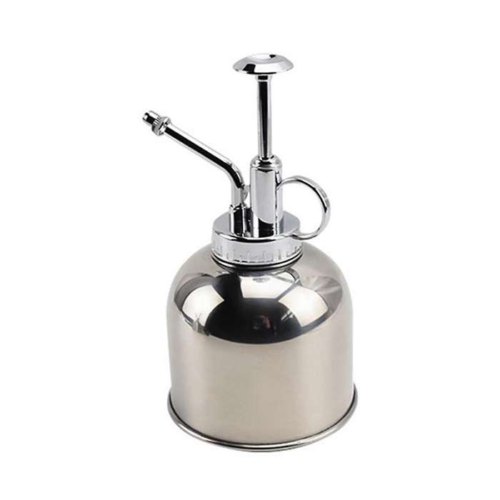 Stainless Steel Plant Sprayer Small Watering Can with Top Pump Suitable for Indoor House Air Plants