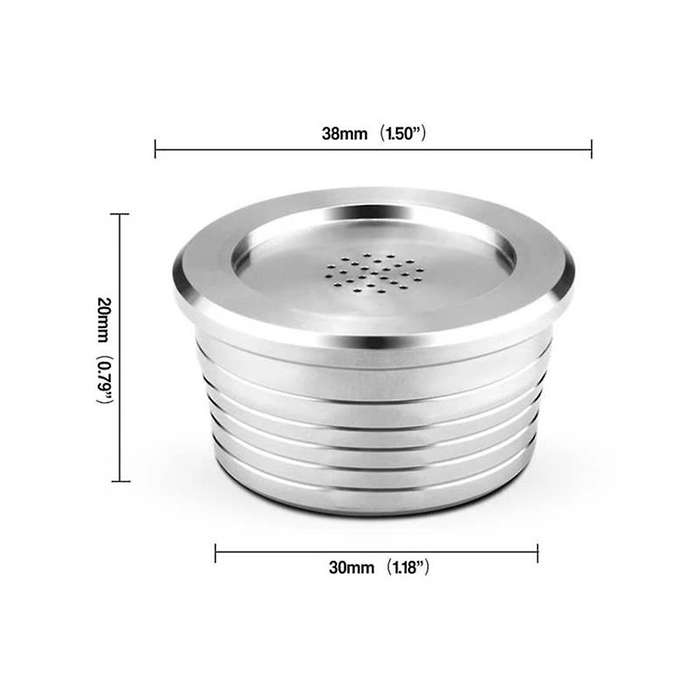 Stainless Steel Reusable Coffee Filter Capsule Cup with Spoon Brush Fit for NDIQ7323 Coffee Machine