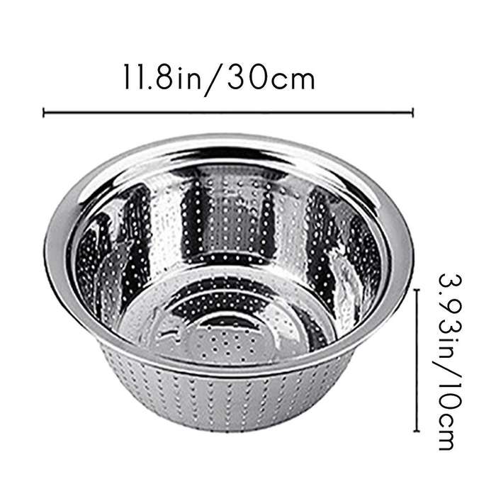 Stainless Steel Rice Sieve Filter, Fruit and Vegetable Drain Bowl Filter