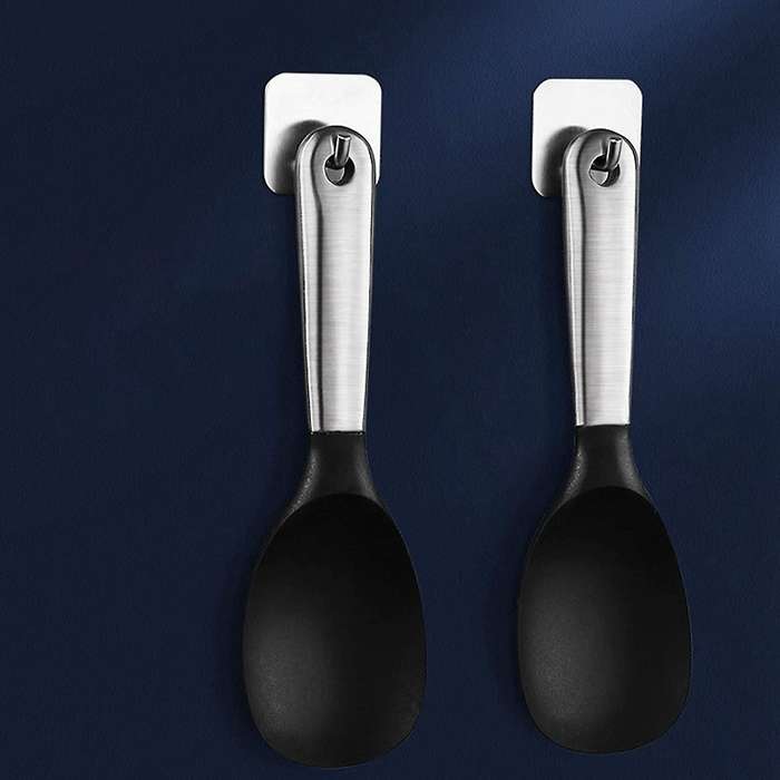 Stainless Steel Silicone Clad Steel Rice Spoon Kitchen Utensils Non-Stick Heat-Resistant, Environmen