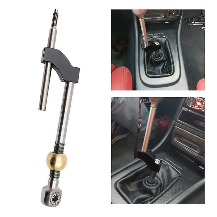 Stainless Steel Short Shifter Adjustable Height Dual Bend for Ciciv CRX Del Sol Series Engine