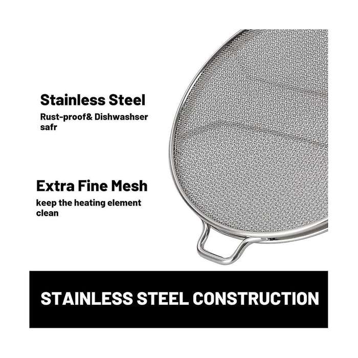 Stainless Steel Splatter for Ninja Foodi Ig600 Ig601 Ig651 Accessories Grill Dishwasher Safe & Reus