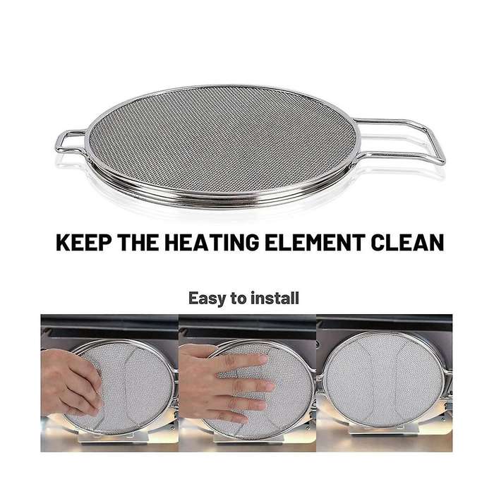 Stainless Steel Splatter for Ninja Foodi Ig600 Ig601 Ig651 Accessories Grill Dishwasher Safe & Reus