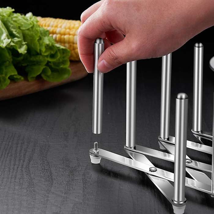 Stainless Steel Telescopic Rack Folding Kitchen Storage Dish Rack Multi- Pot Cover Storage Rack Stea