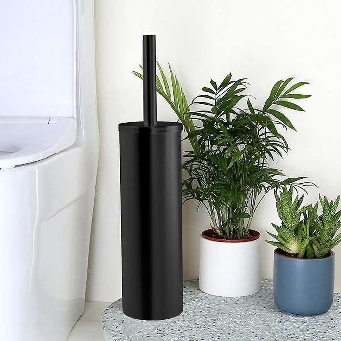 Stainless Steel Toilet Brush Set Long-Handled Toilet Brush without Dead Ends Household Bathroom Clea