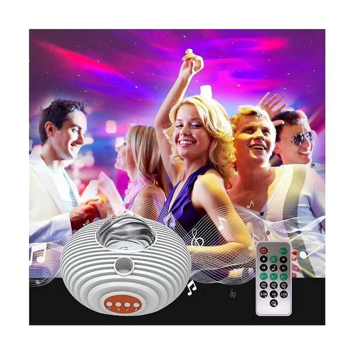 Star Projector Light Decor Adjustable Night Light Projector Northern Lights White Noise Timer for Ba