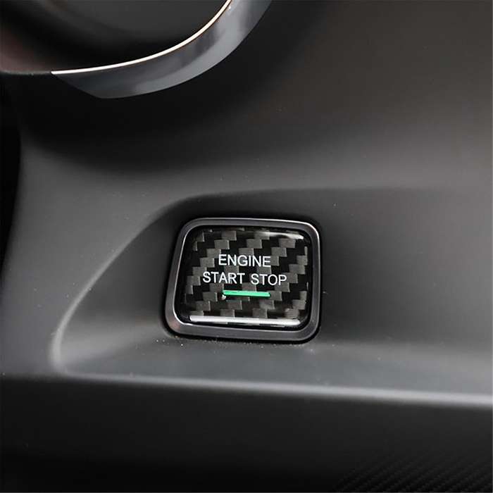 Start Stop Push Button for C7 Car Engine Ignition Switch Button Cover Decoration Trim(A)