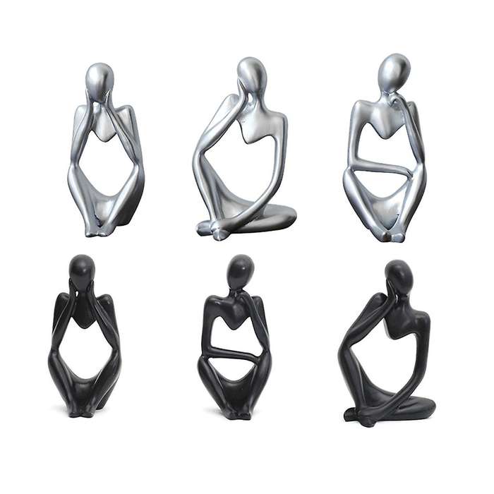 Statue Decor Abstract Art Sculpture, Resin Collectible Figurines for HomeLiving Room Office Shelf De