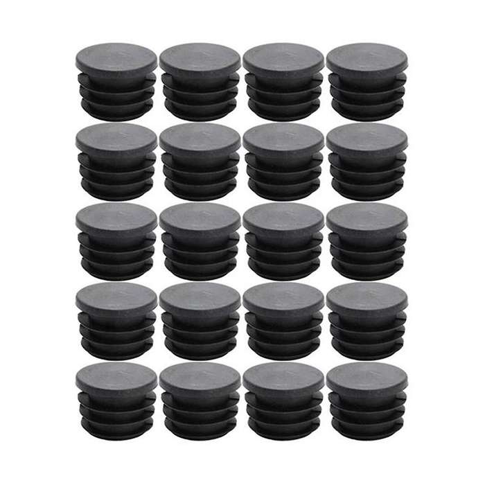 Steel Pipe Dust-Proof Inner Plug Diameter 30mm Plastic Flat Head Plug Round Pipe with Stainless Ste
