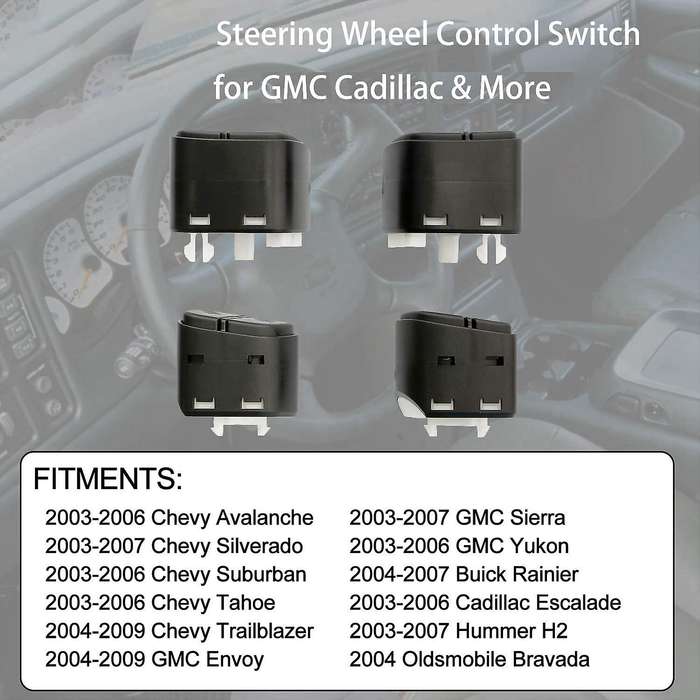 Steering Wheel Control Switch Button for 2003-2009 21997738