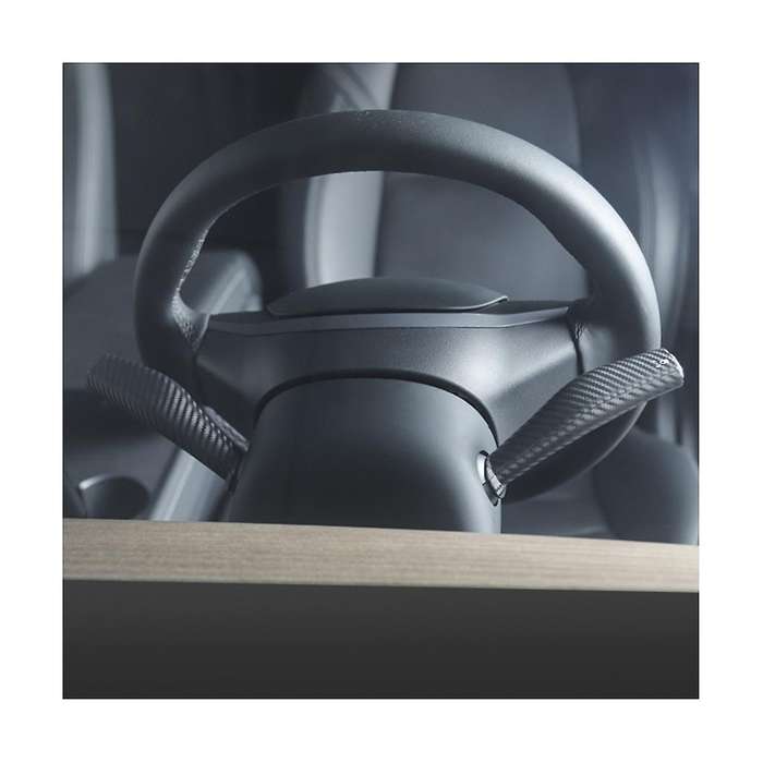 Steering Wheel Column Gear Shift Cover for Model Y 2017-2023 Gear Lever Wrap Decoration ( Carbon)