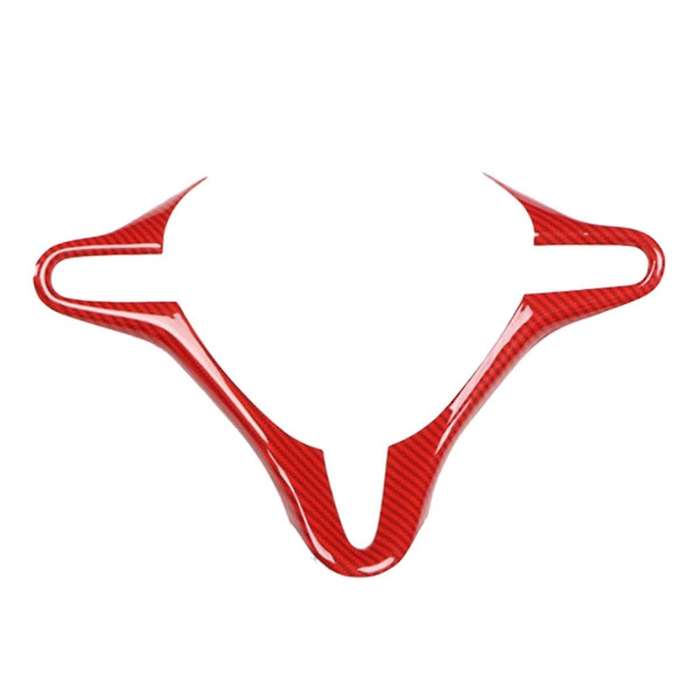 Steering Wheel Core Interior Sticker Carbon Fiber Abs Red Inner Steering Wheel Cover Trim for 8th 2