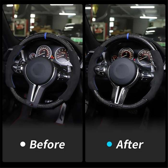 Steering Wheel Cover for F30 F10 F18 F20 F25 F32 F34 F48 M3 M6 550D 328M 1 2 3 4 5 6 7 Series