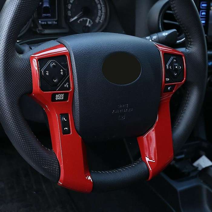 Steering Wheel Cover Trim Accessories for 2016-2020 2014-2020 , ABS Red