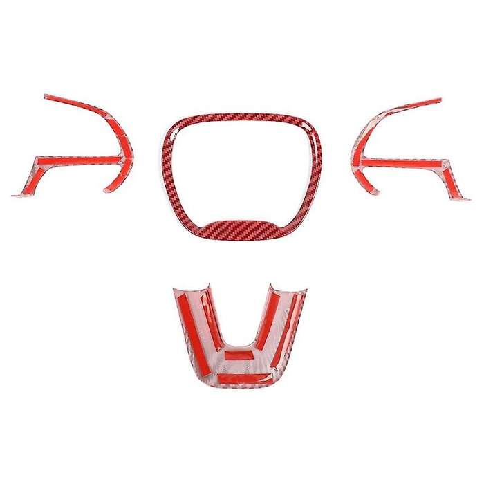 Steering Wheel Cover Trim for 2015-2020 Charger for Durango Grand SRT8, ABS Red Carbon Fiber